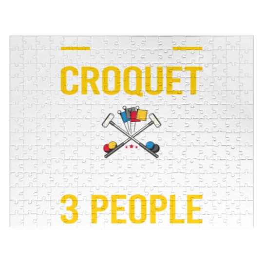 3 People Croquet Jigsaw Puzzles
