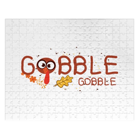 Thanksgiving Gobble Jigsaw Puzzles Funny Turkey Graphic