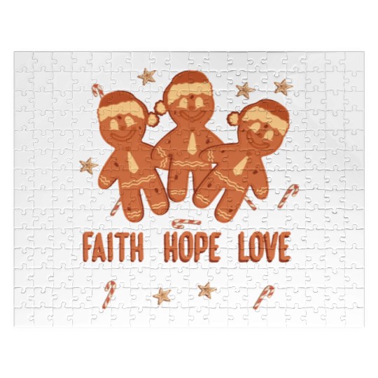 Faith Hope Love Religious Christmas Costume Jigsaw Puzzles
