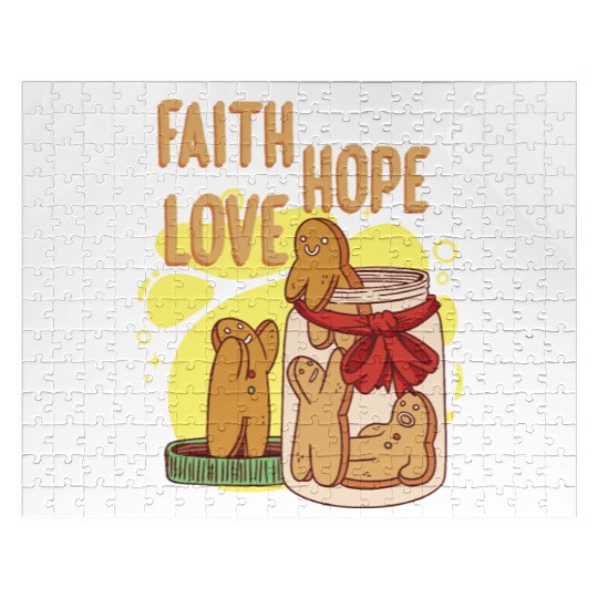 Faith Hope Love Religious Christmas Costume Jigsaw Puzzles