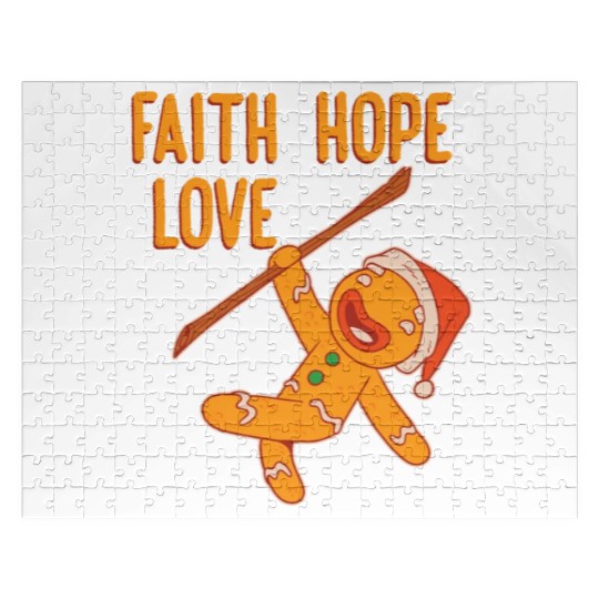 Faith Hope Love Religious Christmas Costume Jigsaw Puzzles