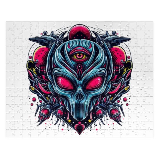 alien art style Jigsaw Puzzles