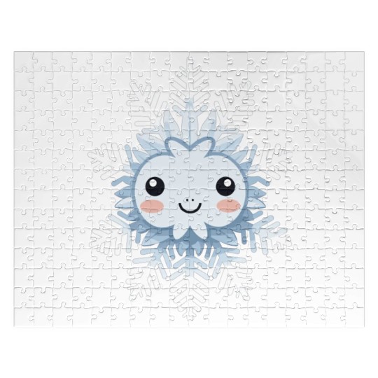 Cute Funny Snowflake Snow Winter Kawaii Gift Jigsaw Puzzles