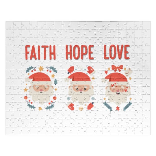 Religious Family Faith Hope Love Christmas Santa Jigsaw Puzzles