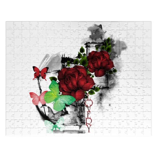 female flowers butterfly Jigsaw Puzzles