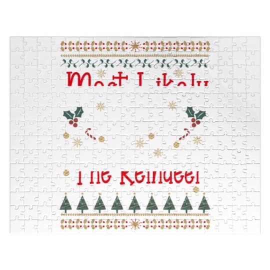 Most Likely To Pet The Reindeer Family Christmas Jigsaw Puzzles