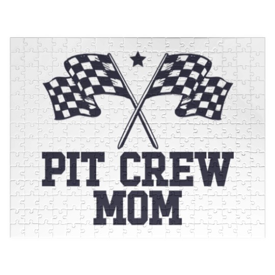 Pit Crew Mom Racing Enthusiast Racer Birthday Gift Jigsaw Puzzles