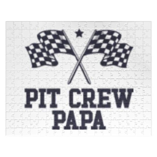 Pit Crew Papa Racing Enthusiast Racer Birthday Jigsaw Puzzles