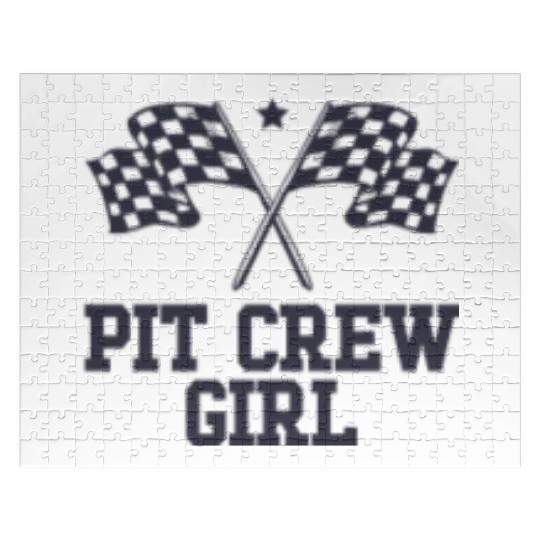 Pit Crew Girl Racing Enthusiast Racer Birthday Jigsaw Puzzles