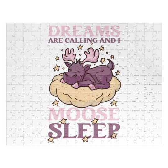 Dreams Are Calling Youth Cute Moose Jigsaw Puzzles