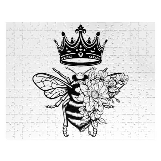 Queen Bee Crown Women Hive Beekeeping Bee Women Jigsaw Puzzles