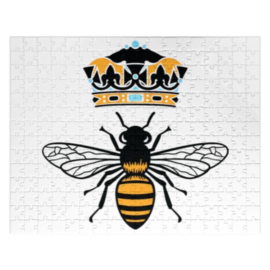 Queen Bee Crown Women Hive Beekeeping Bee Women Jigsaw Puzzles