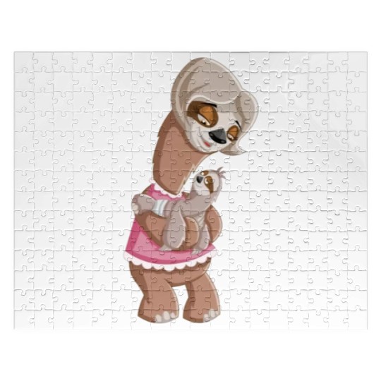 Mummy Sloth and Baby Jigsaw Puzzles
