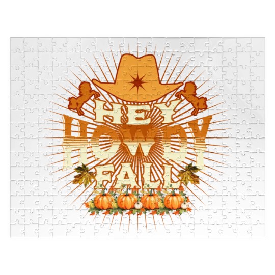 Howdy Fall, Thanksgiving and Horses Jigsaw Puzzles