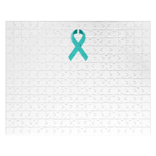 Fighter Christian Cross Warrior Ovarian Cancer Jigsaw Puzzles