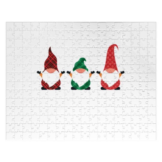 Faith Hope Love Religious Family Christmas Gnome Jigsaw Puzzles