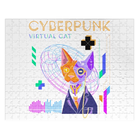 Cyborg Retro Gamer Scifi Jigsaw Puzzles
