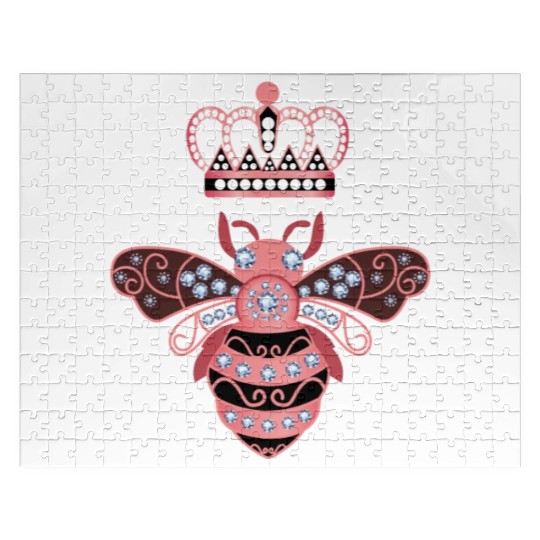 Queen Bee Crown Women Hive Beekeeping Bee Women Jigsaw Puzzles
