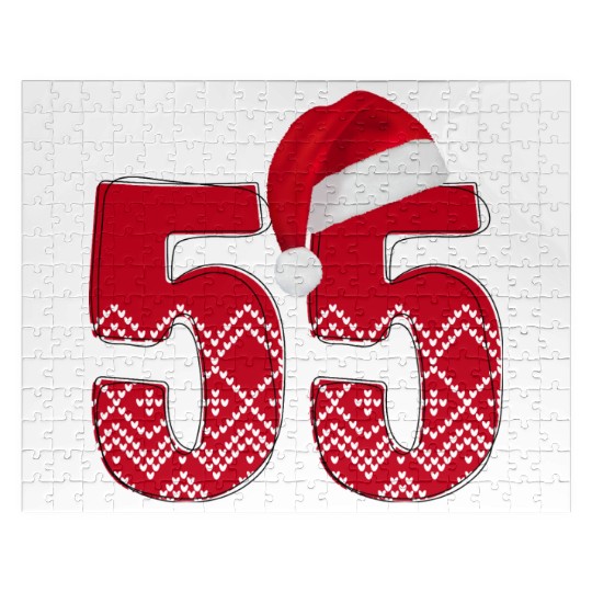Christmas Number 55 Years Old - Nr. Fifty Five Jigsaw Puzzles