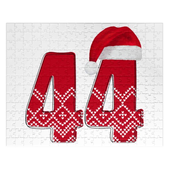 Wedding Anniversary 44 Years - Christmas Number 44 Jigsaw Puzzles