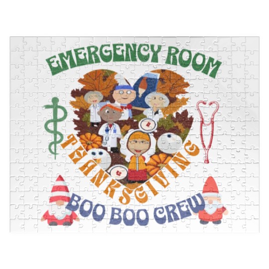 Emergency Room Thanksgiving Boo Boo crew Jigsaw Puzzles