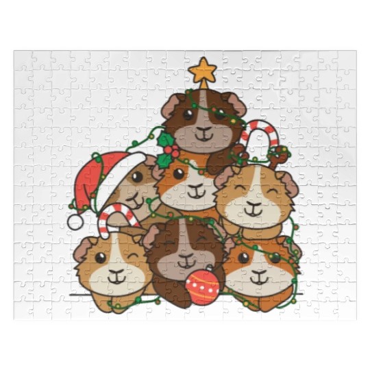 Guinea Pig Christmas Tree Funny Animal Jigsaw Puzzles
