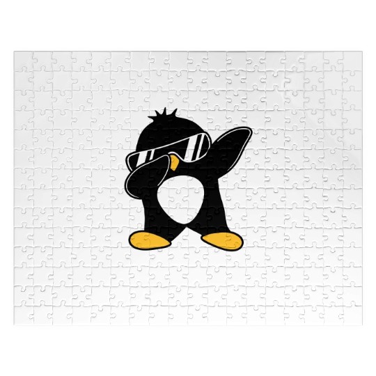 Kindness Is Cool Dabbing Dab Dance Funny Penguin Jigsaw Puzzles
