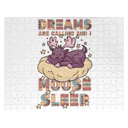 Dreams Are Calling Youth Cute Moose Jigsaw Puzzles