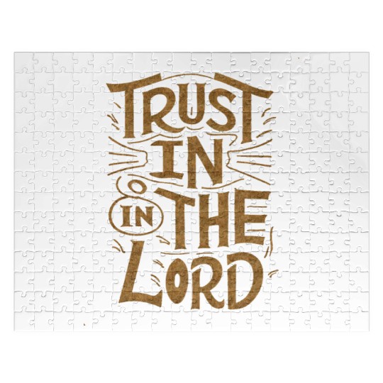 Trust In The God - Religious Design Jigsaw Puzzles