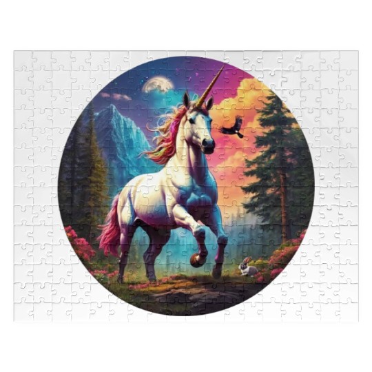 Majestic Rainbow Unicorn Jigsaw Puzzles