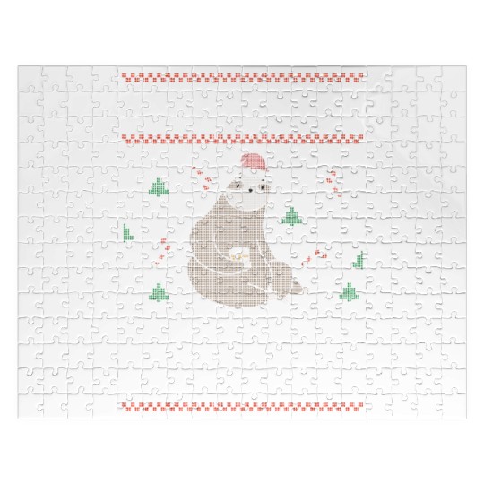 Sloth Christmas Vibes Ugly Sweater Jigsaw Puzzles