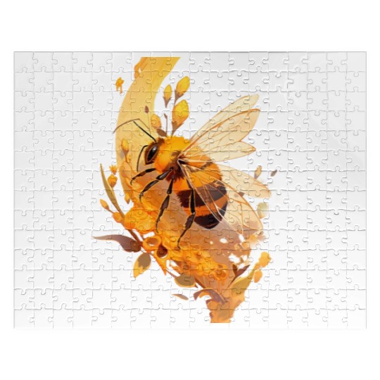 Chibi Honeybee in honey Jigsaw Puzzles