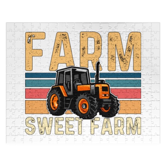 Harvester Farm Sweet Farm Farmer Combine Harvester Jigsaw Puzzles
