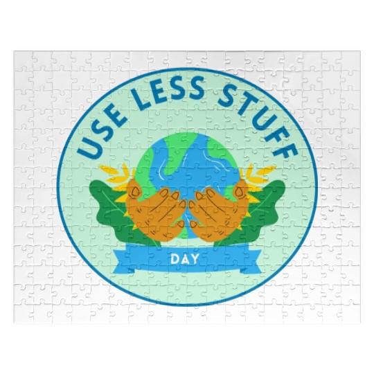 Use Less Stuff Day, save environment Jigsaw Puzzles