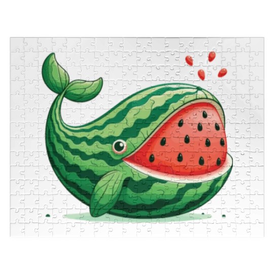 Melon Whale Funny Animal Made Of Vegetables Jigsaw Puzzles