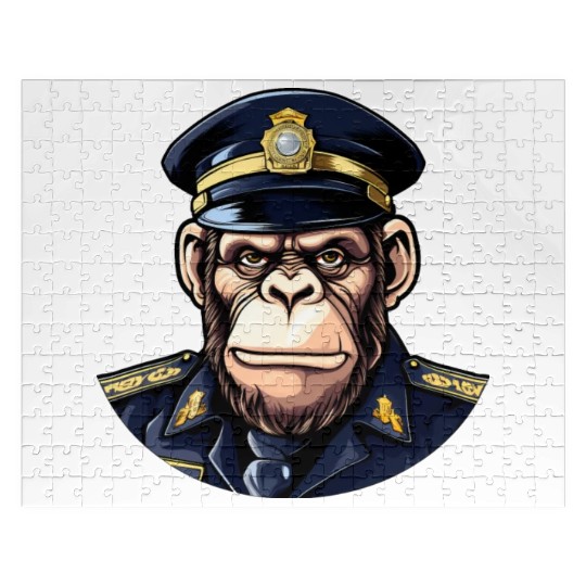 Chimpanzee policeman Jigsaw Puzzles