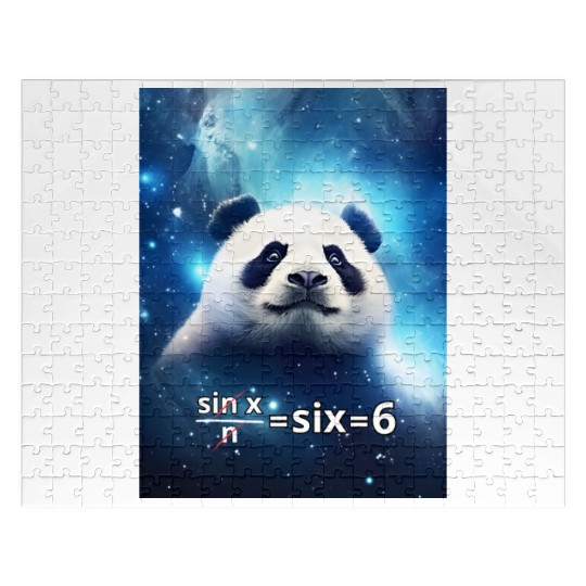 Funny Math Meme - Panda In Space Jigsaw Puzzles