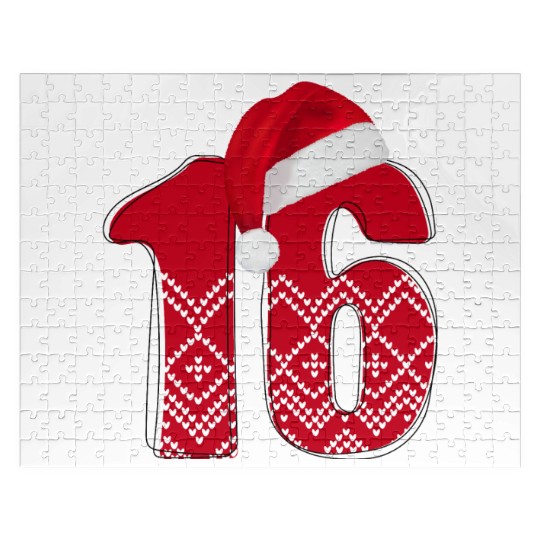Sweet 16 Years - Xmas Number Sixteen Jigsaw Puzzles