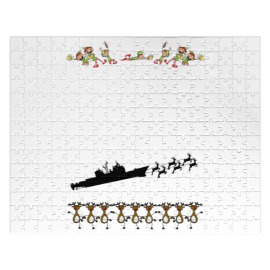 Ticonderoga mk41 cruiser christmas reindeer jumper Jigsaw Puzzles