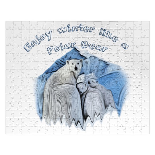 Enjoy winter like a polar bear Jigsaw Puzzles