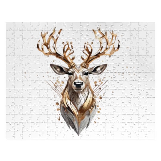 Glam Christmas Reindeer Jigsaw Puzzles