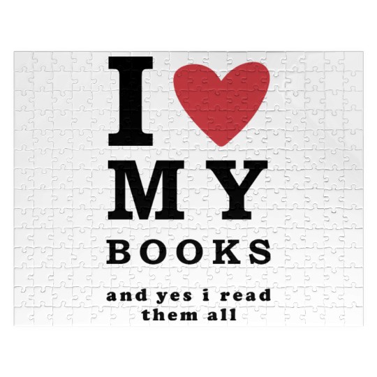 Funny book lover saying i love my books Jigsaw Puzzles