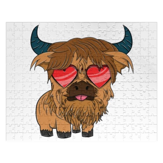 Plain Highland Cow Jigsaw Puzzles