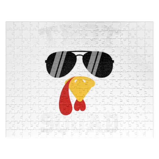 Running Turkey Sunglasses Trot Squad Thanksgiving Jigsaw Puzzles
