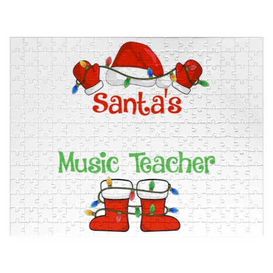 Santa's Favorite Music Teacher Funny Christmas Jigsaw Puzzles