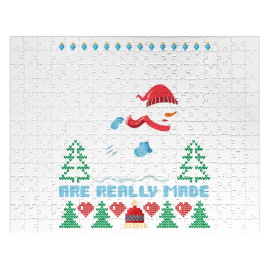 Snowman Let it Snow Christmas Snow Fever Jigsaw Puzzles