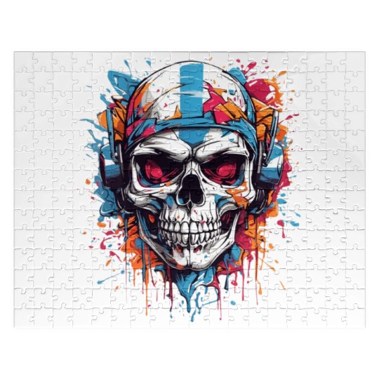 Skull Givin' Raspberry Dk Jigsaw Puzzles
