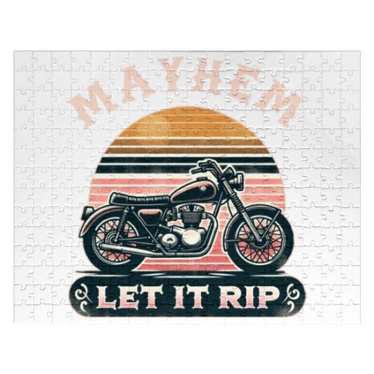 Unleash Chaos with Mayhem Let It Rip Graphic Wear Jigsaw Puzzles