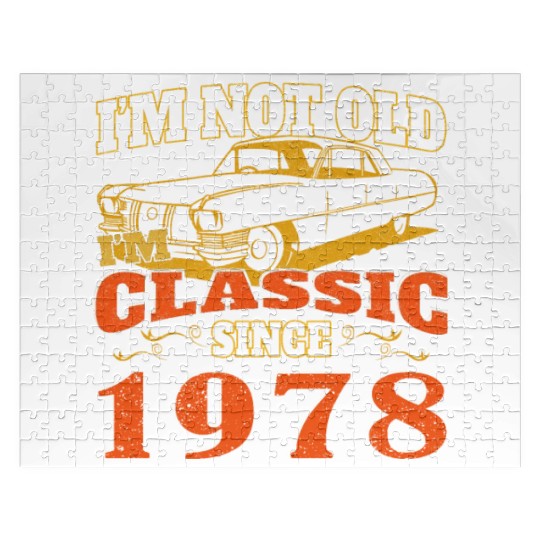 Vintage car 1978 vintage birthday present Jigsaw Puzzles