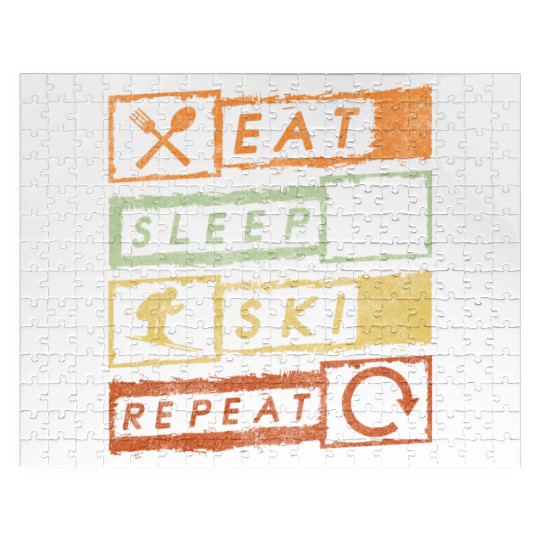 Skiing Mountain Winter Vacation Apres Ski Jigsaw Puzzles